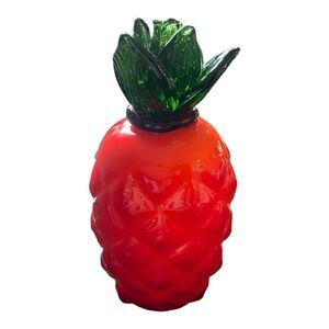 Vintage Mid Century Modern Murano Style Hand Blown Art Glass Pineapple